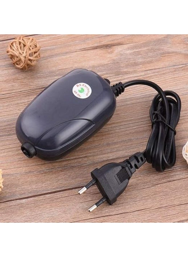 مضخة هواء أكسجين مائية، ٣ واط، منفذ هواء واحد، لأحواض السمك الصغيرة، أسود (المحتويات المضخه فقط)